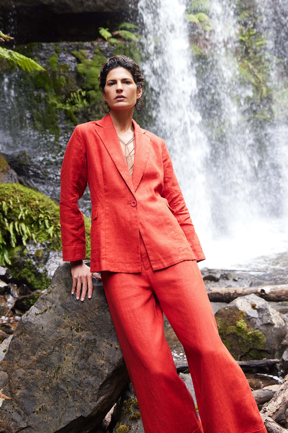 Anneli Linen Pant Model Campaign | SANGRIA