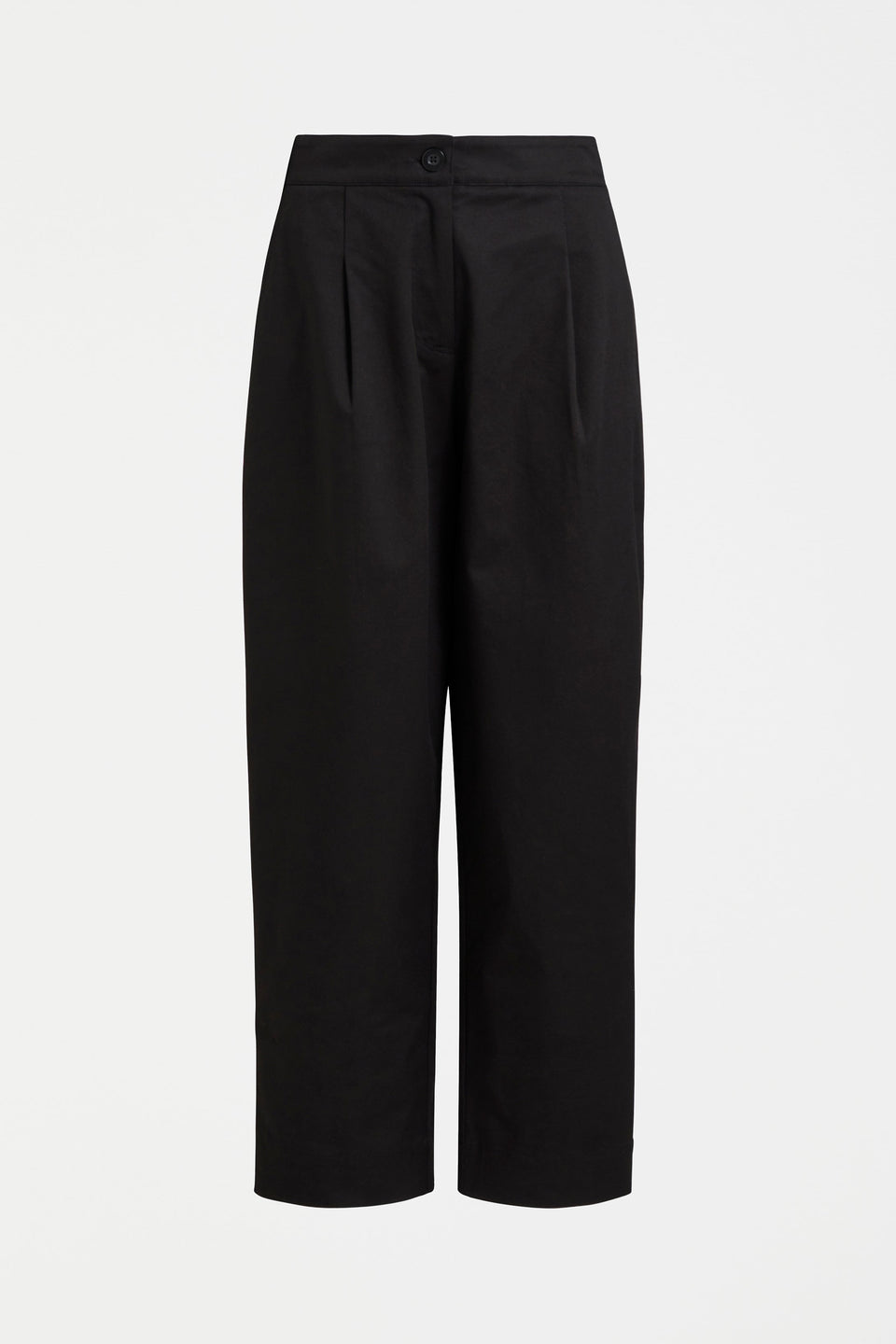 Noorden Organic Cotton-Tencel Pleat Front Pant Front | BLACK