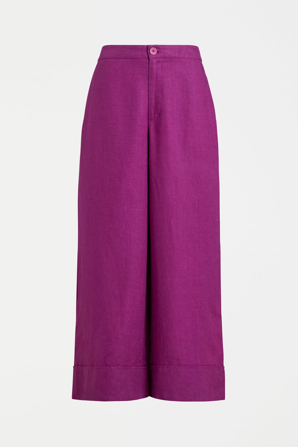 Anneli Linen Pant Front | MAGENTA
