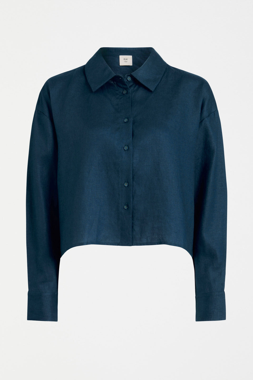 Cort Cropped Linen Shirt Front | JASPER