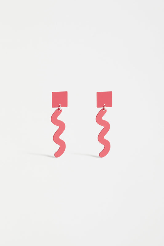 Tilse Colour Coated Geometric Drop Earring | ROSE