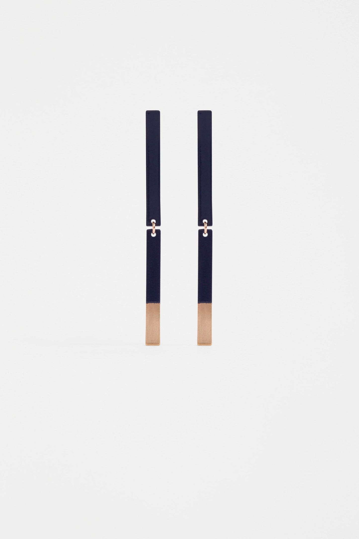 Umi Lightweight Coloured Long Strip Drop Earring | BRIGHT NAVY