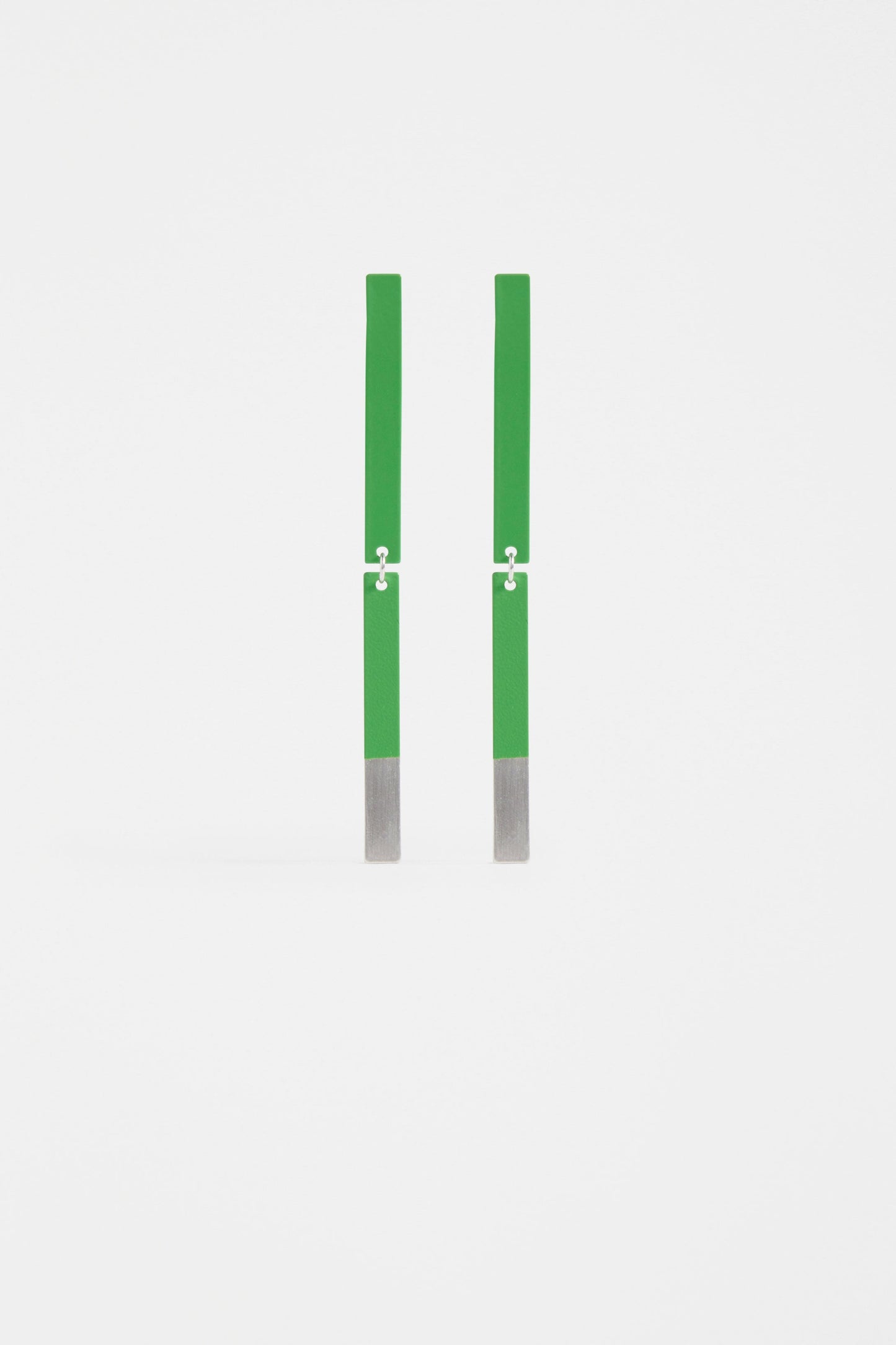 Umi Lightweight Coloured Long Strip Drop Earring | ELECTRIC GREEN