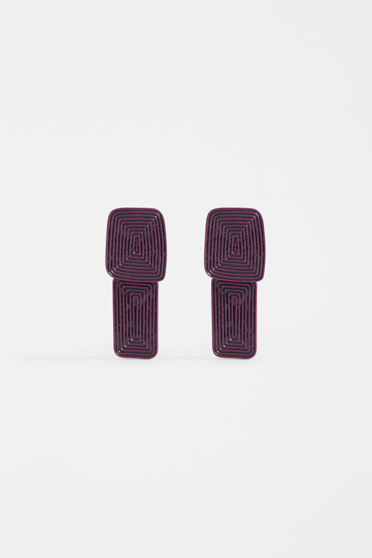 Kavia Drop Pattern Coloured Earring Model Detail
 | MULBERRY