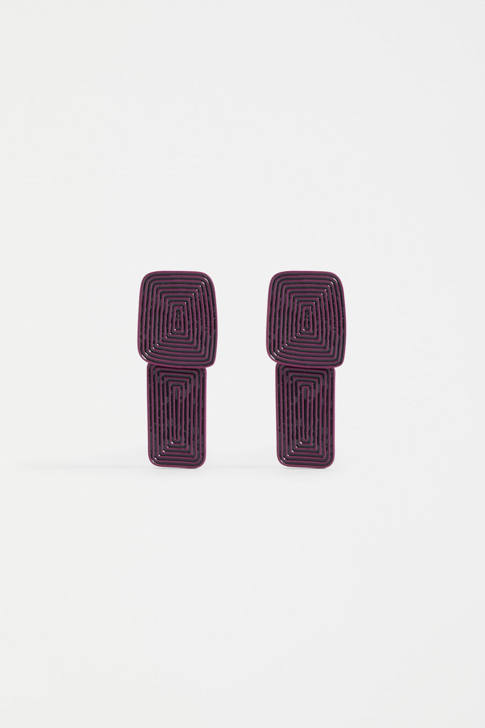 Kavia Drop Pattern Coloured Earring Model Detail
 | MULBERRY