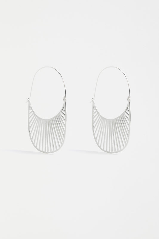 Solsken Sunray Cut-out Hoop Earring | SILVER