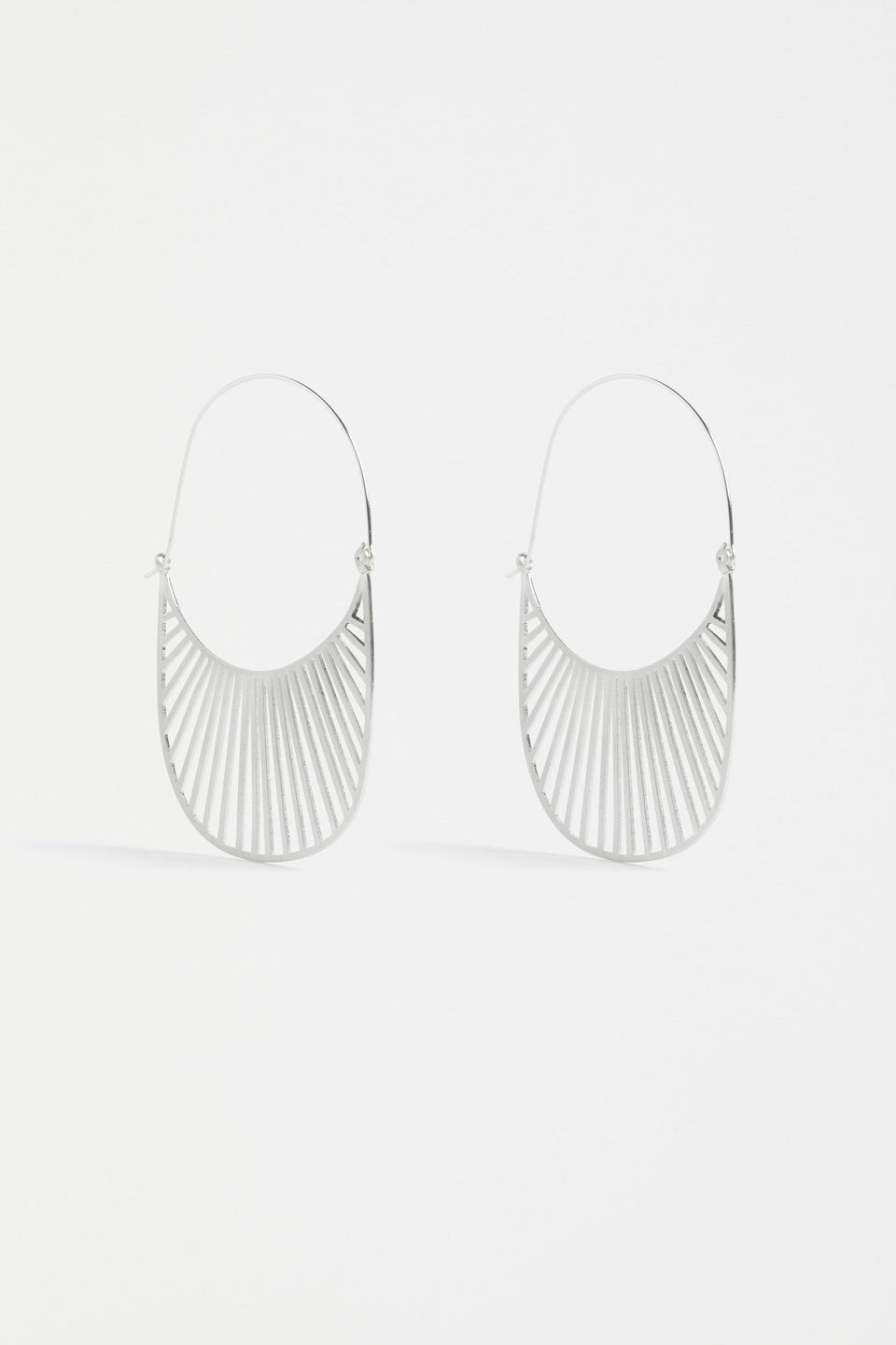 Solsken Sunray Cut-out Hoop Earring | SILVER