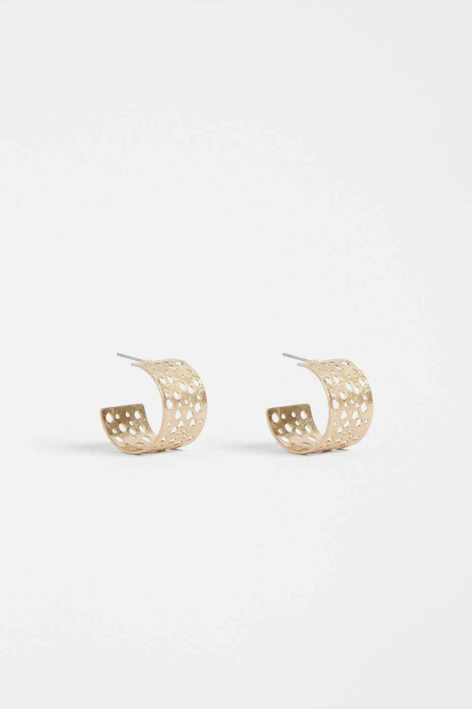 Hulle Tiny Metal Stud Earring with Small Hole Design | GOLD
