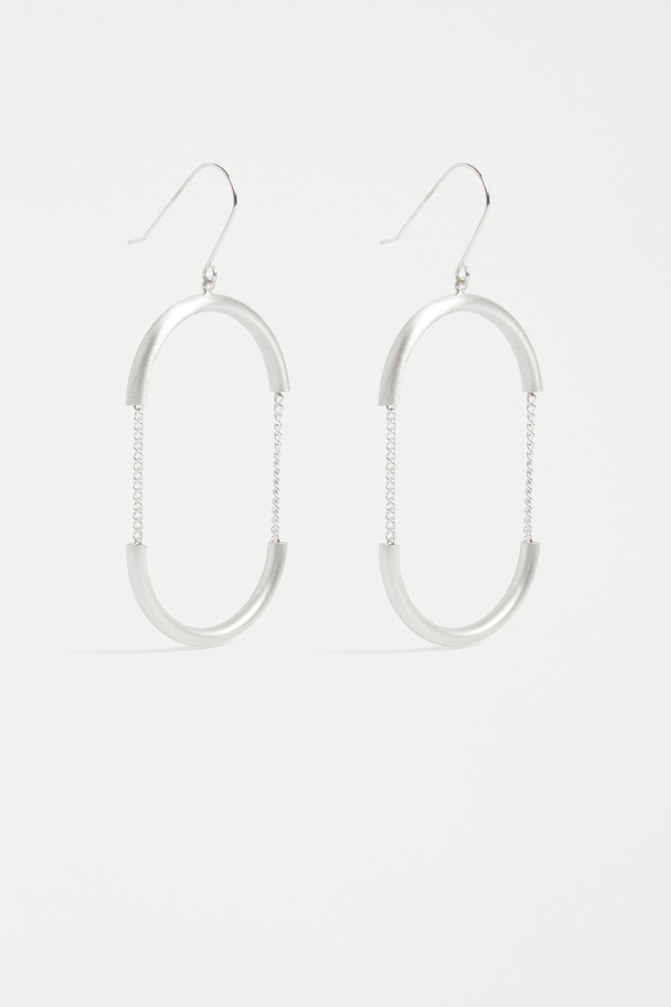 Skara Metallic Loop Hook Earring | SILVER