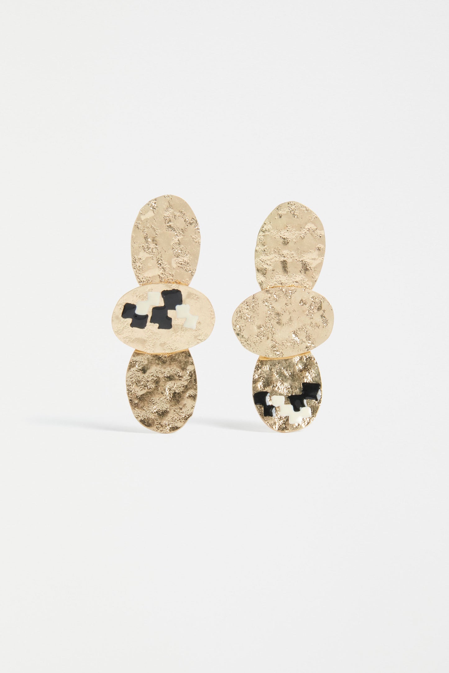 Kleuren Gold Disc Statement Drop Earring | GOLD