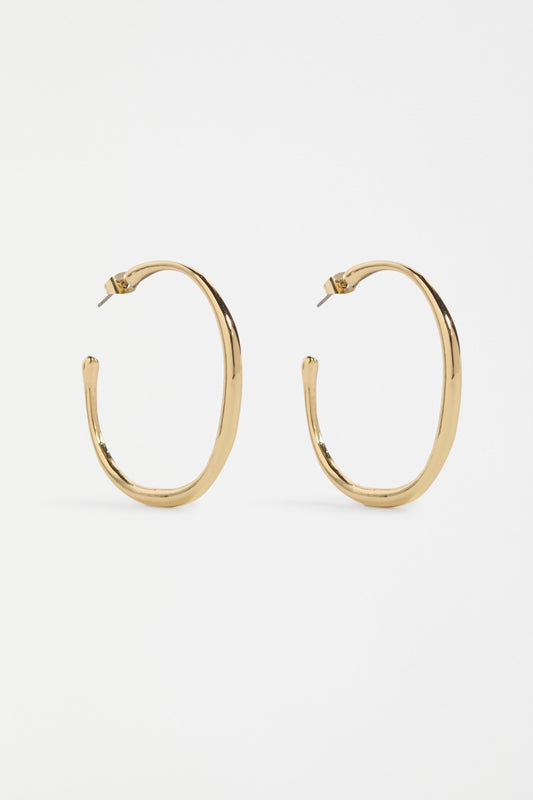 Niska Large Organic Shaped Hoop Earring | GOLD