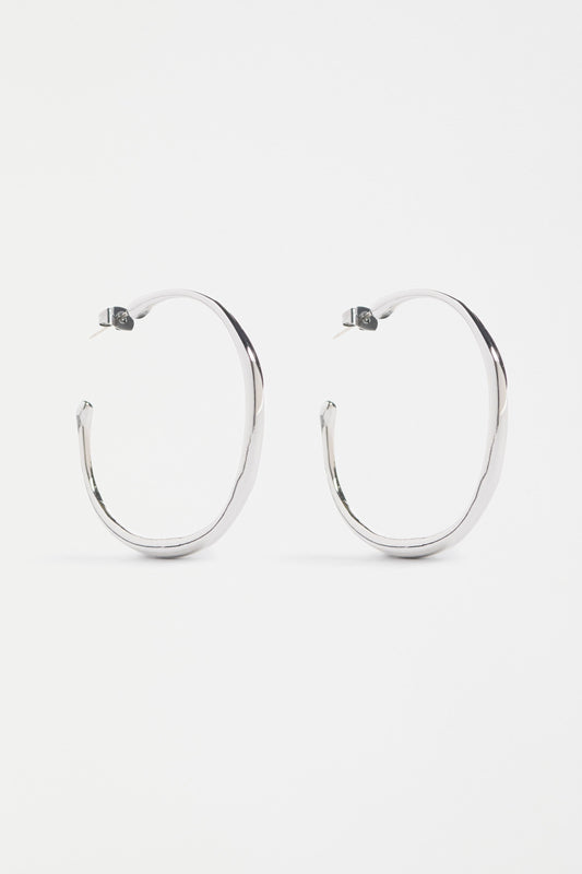 Niska Large Organic Shaped Hoop Earring | SILVER