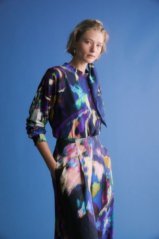 Moda Turtle Neck Top on Model Campaign | VAARA PRINT