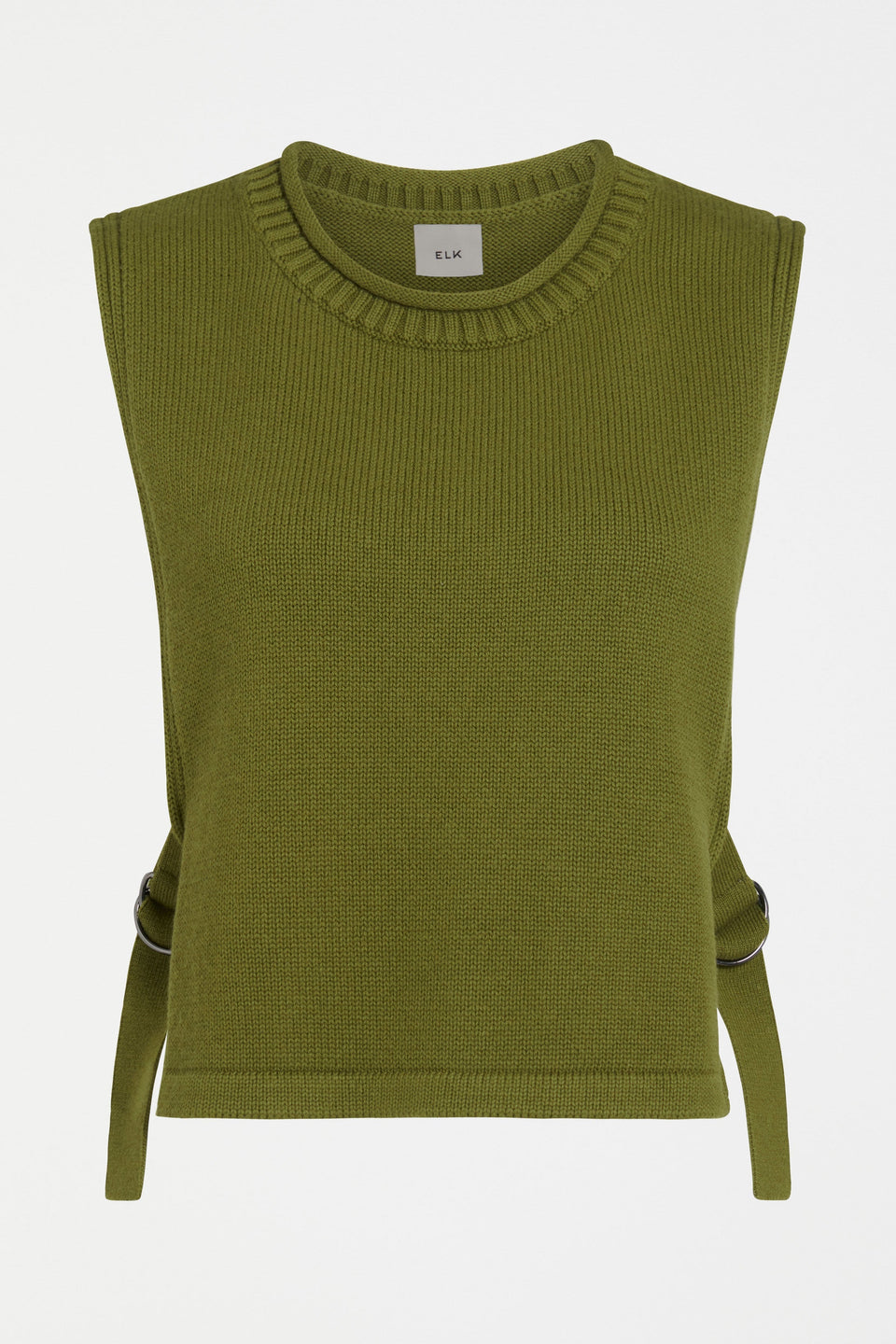 Miraa Organic Cotton Open Side Crop Vest with Adjustable D-Ring Closure Front | ARTICHOKE
