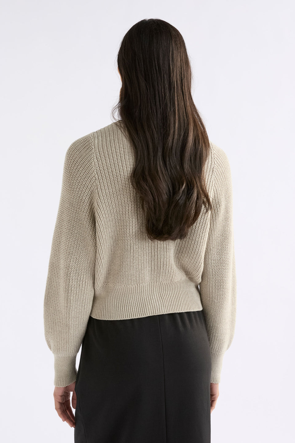 Saari Cardigan on Model | ECRU