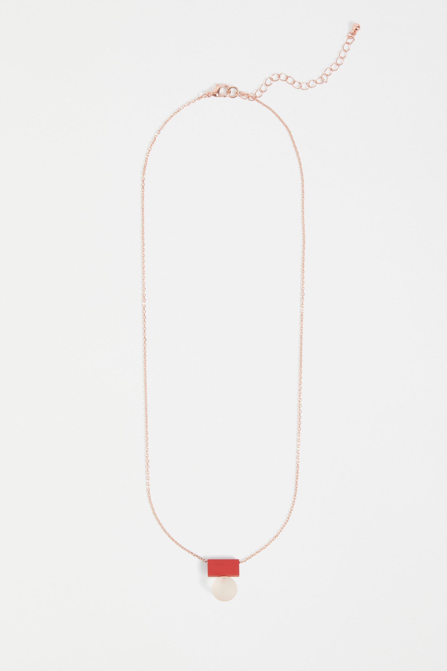 Sjetka Fine Chain and Simple Geometric Pendant Necklace | ROSE GOLD
