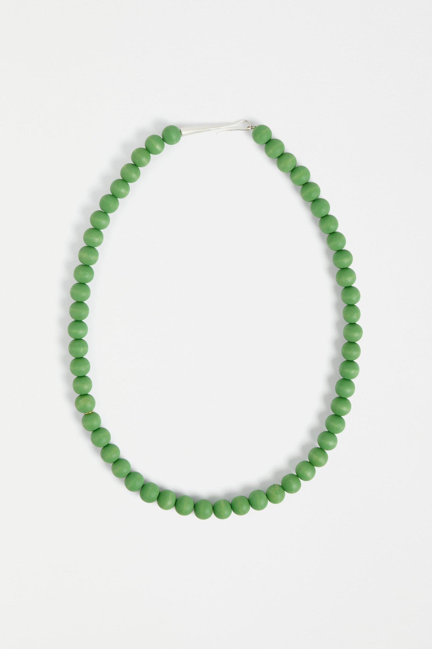 Anykke Chunky Wooden Bead Necklace | CELERY GREEN