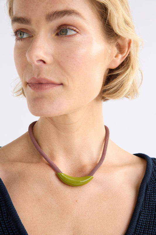 Jans Short Necklace on model | CELERY