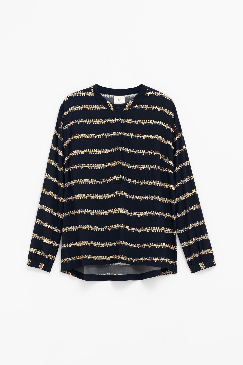 Stryd Sequin Print Long Sleeve Button Up Shirt Front | SEQUIN PRINT