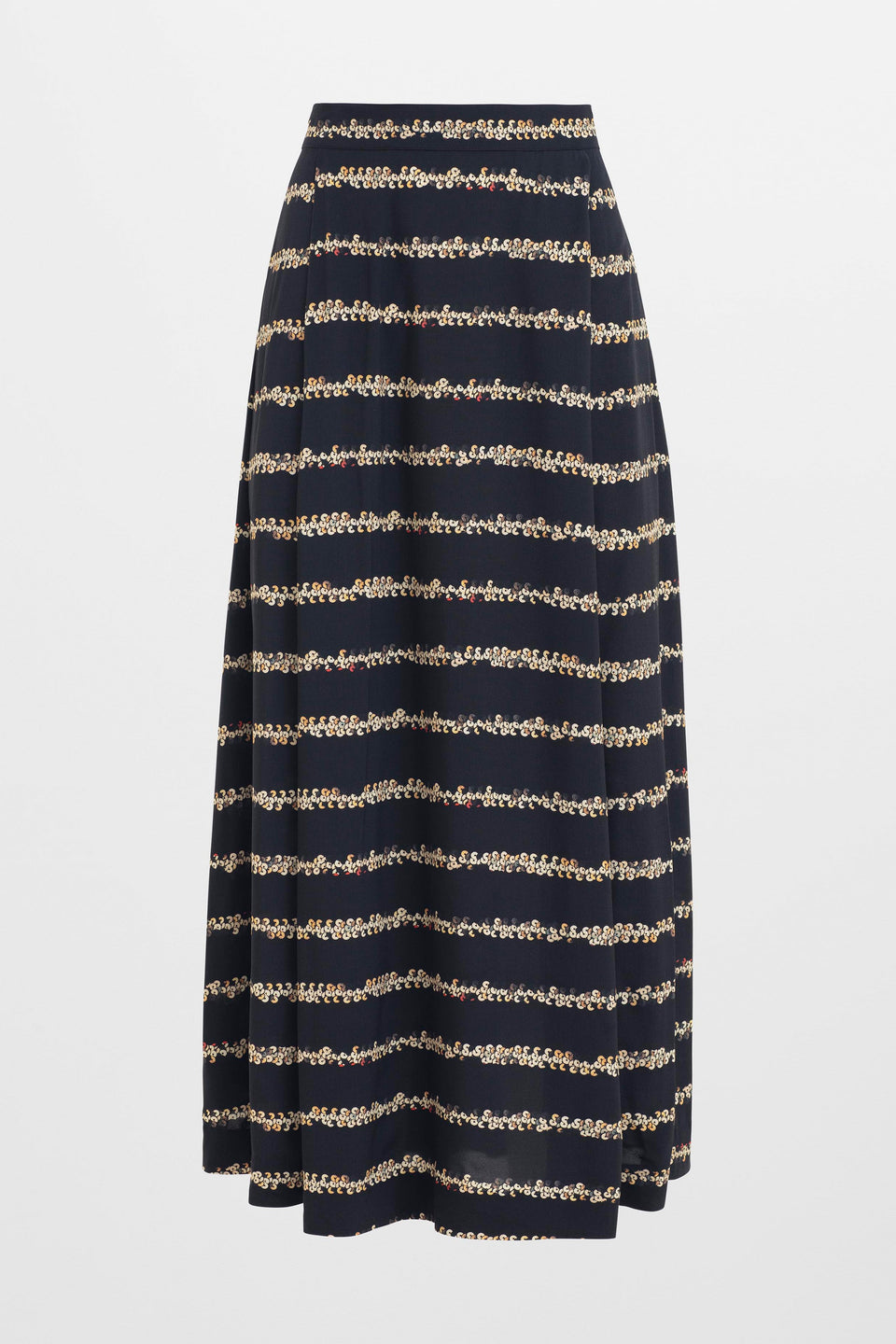 Stryde Sequin Print A-line Long Skirt with Pockets Front | SEQUIN PRINT