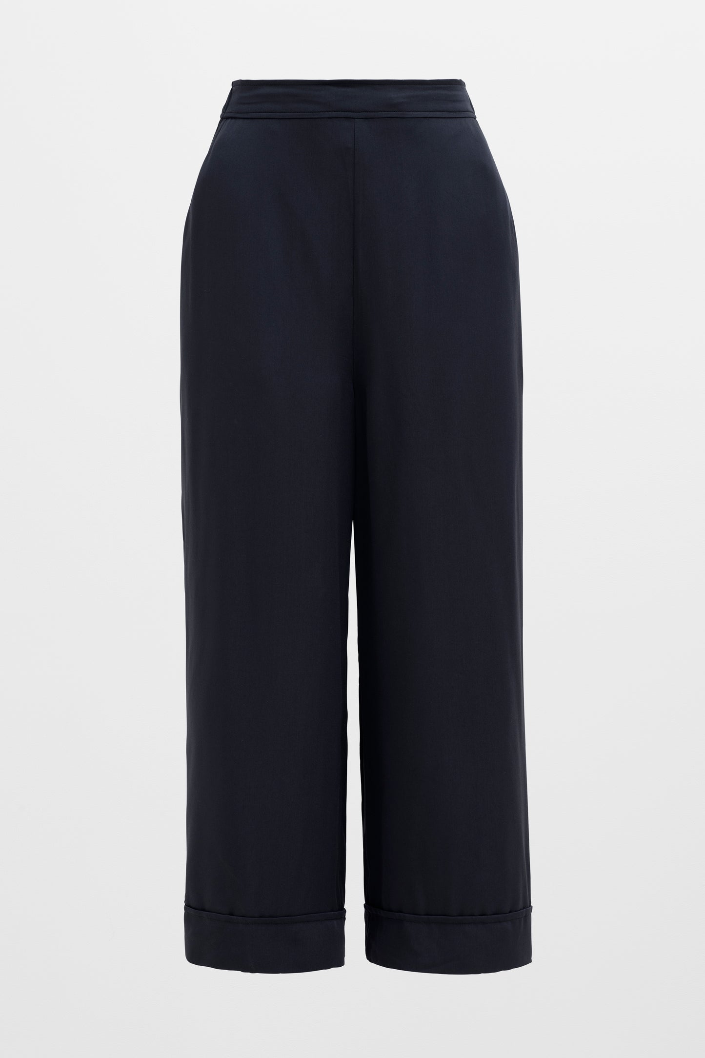 Wide Leg Culottes Front | BLACK