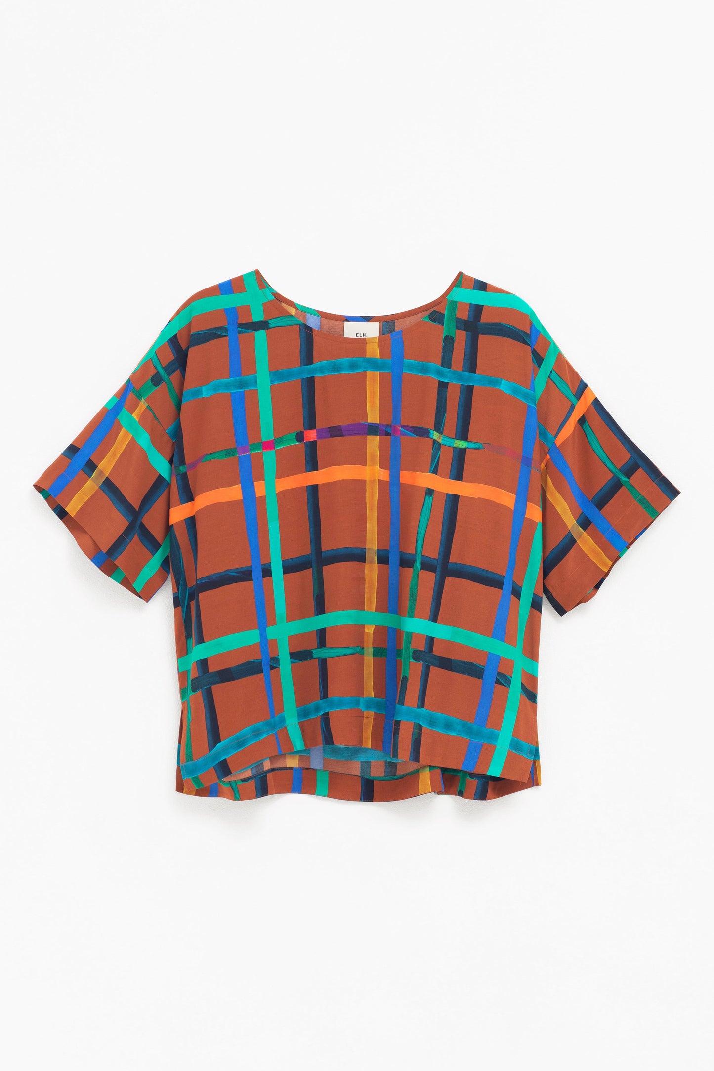 Dela Boxy Check Top Front | BREA CHECK