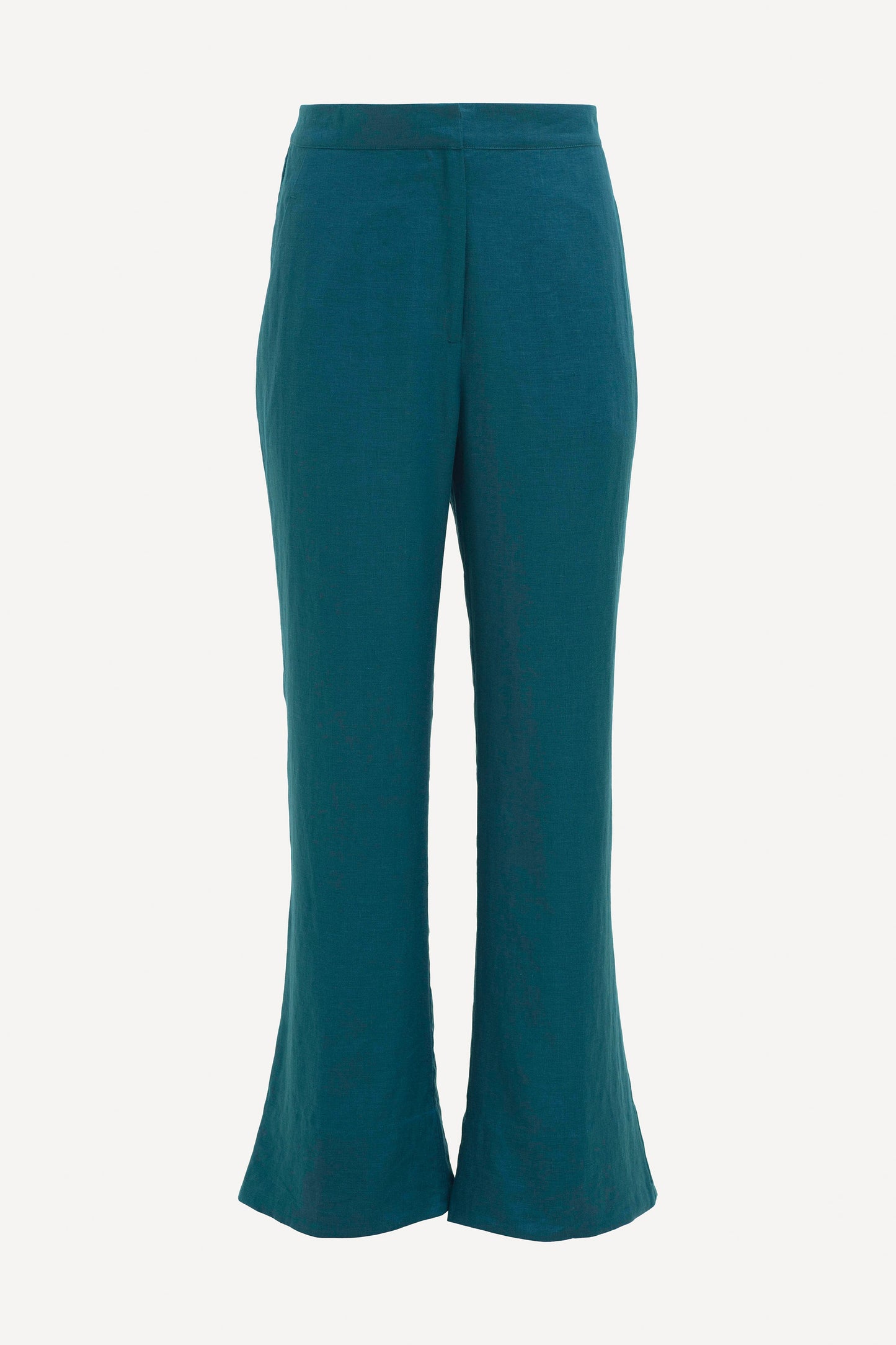 Stilla Linen Boot Cut High Rise Pant front| PEACOCK