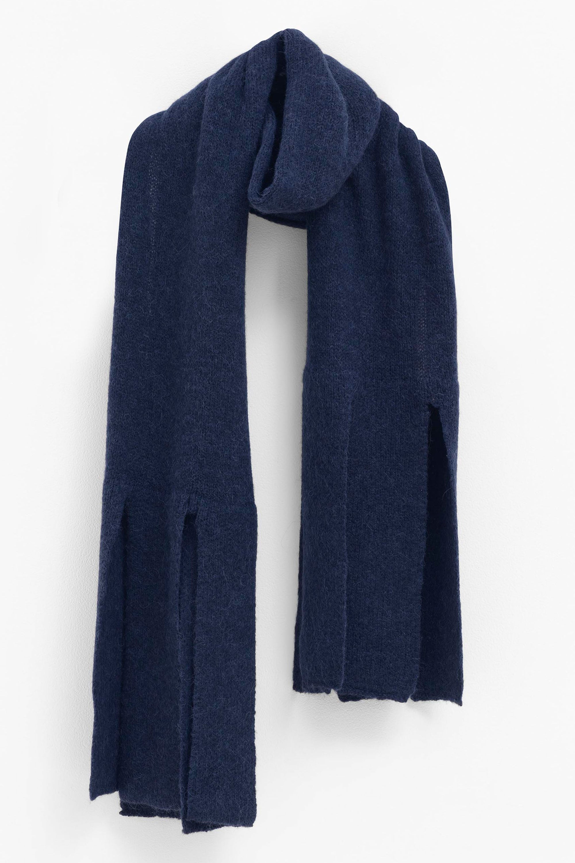 Agna Alpaca-Wool Large Tassel Knitted Scarf