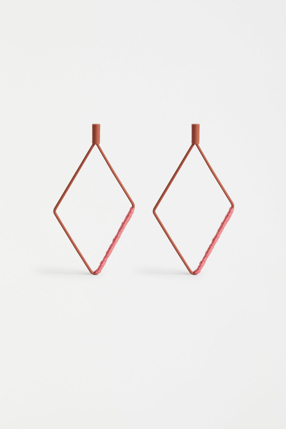 Nett Colour Coated Diamond Shape Fine Stud Earring | COPPER