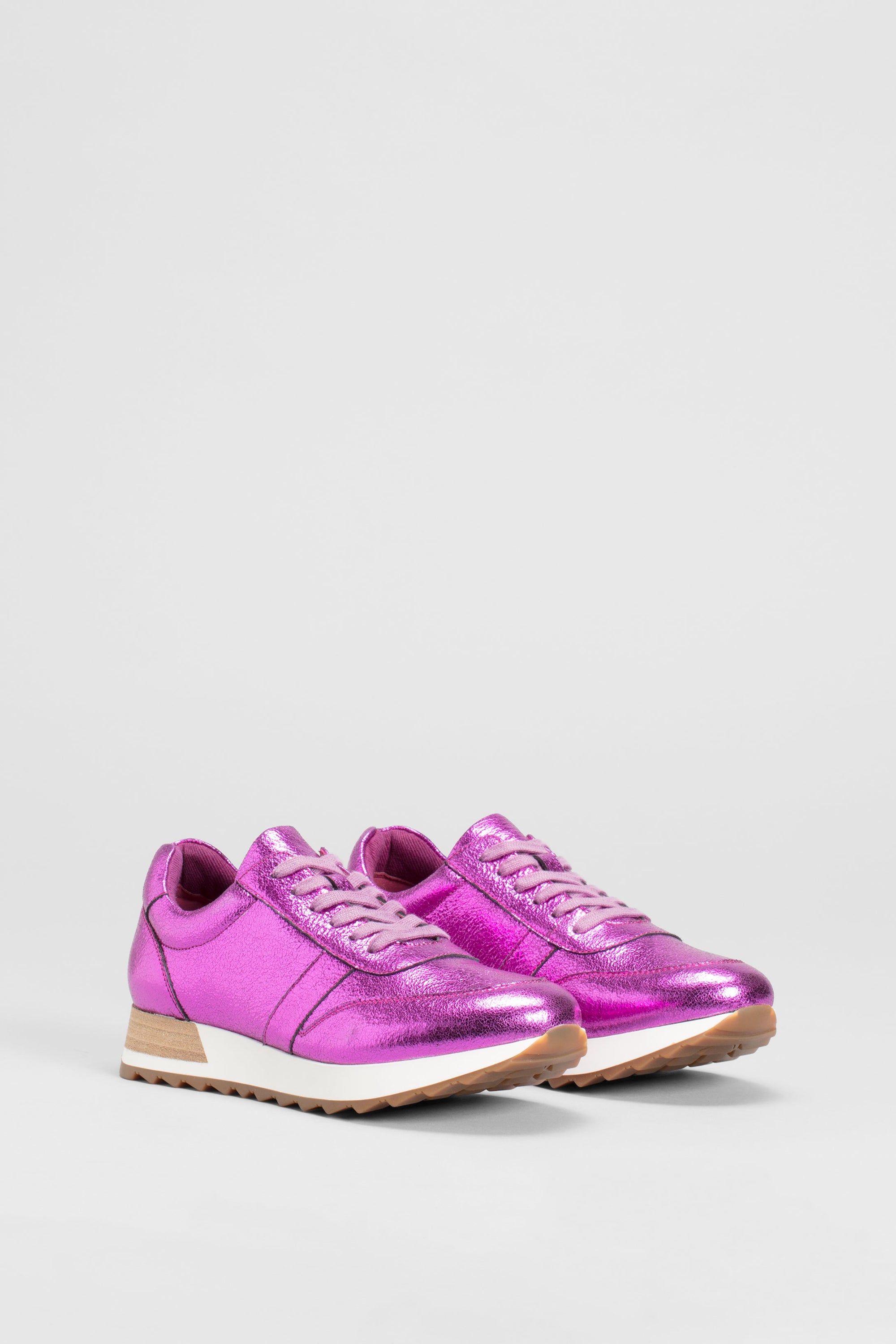 Beate Metallic Trainer Angled Front
