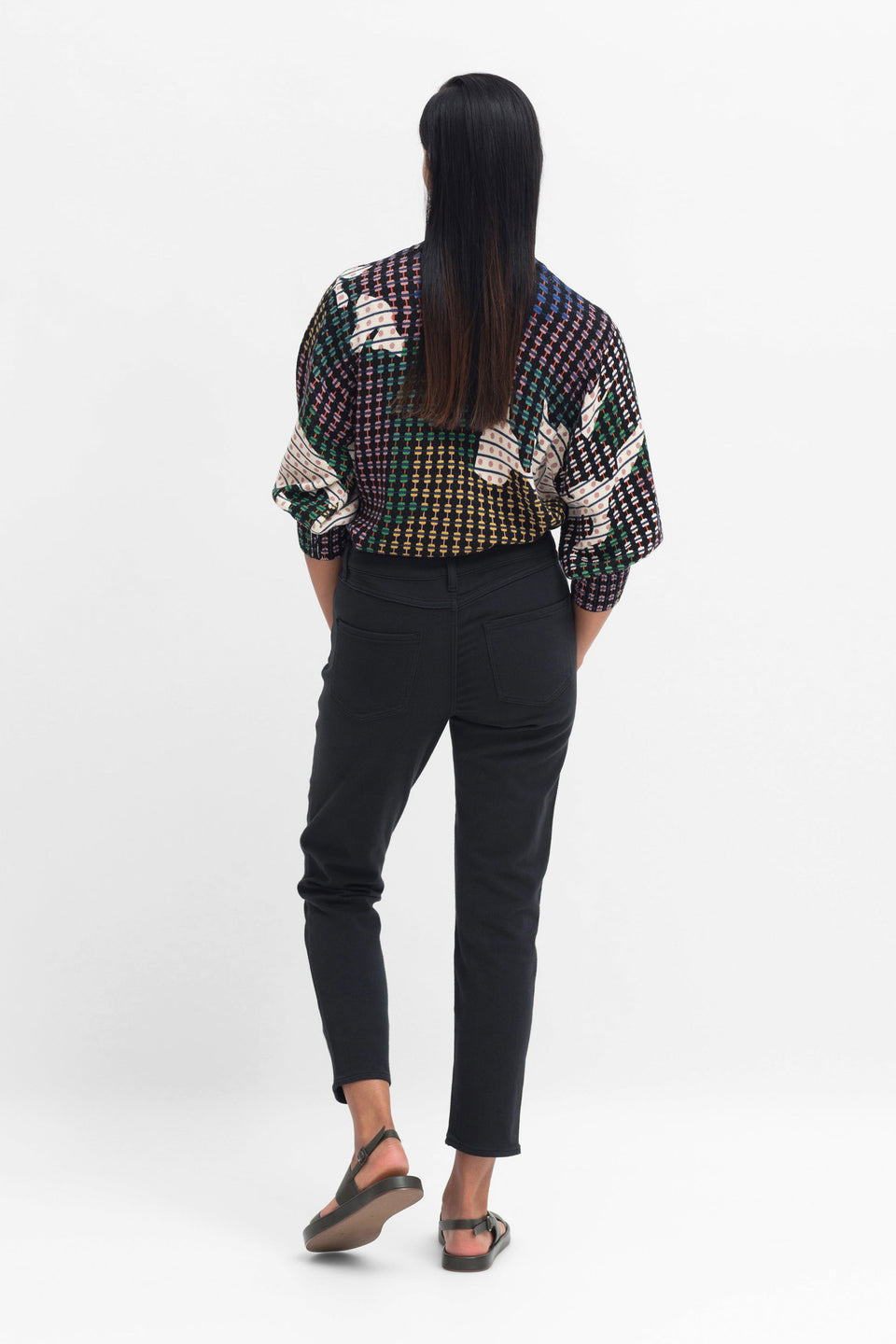 Ilka Organic Cotton Slim Fit Stretch Jean Model Back | LIQUORICE