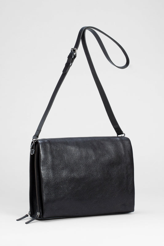 Bolsi Leather Bag Front | BLACK