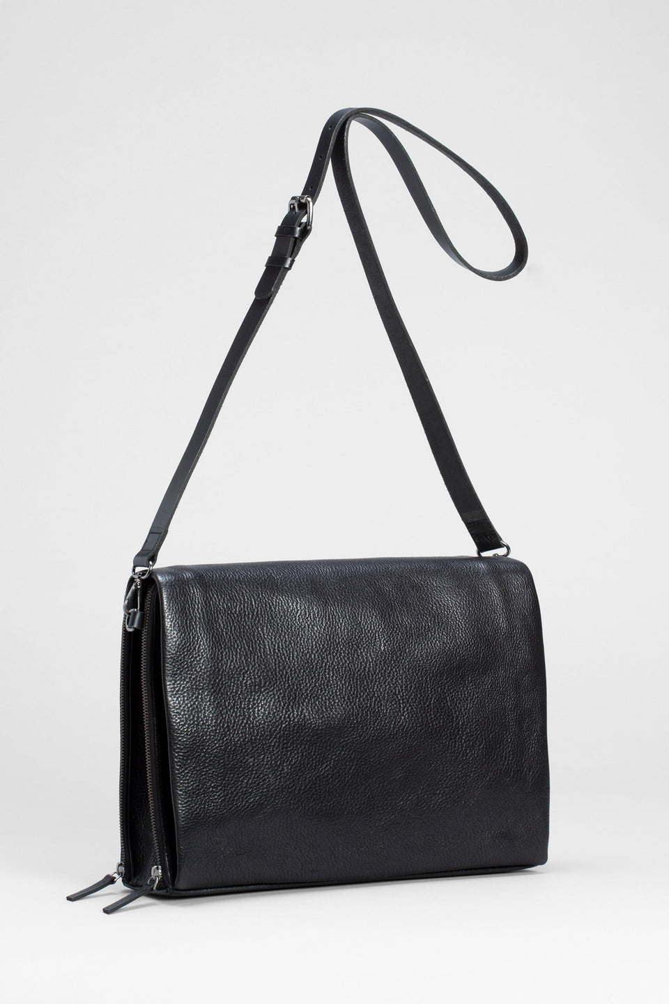 Bolsi Leather Bag Front | BLACK