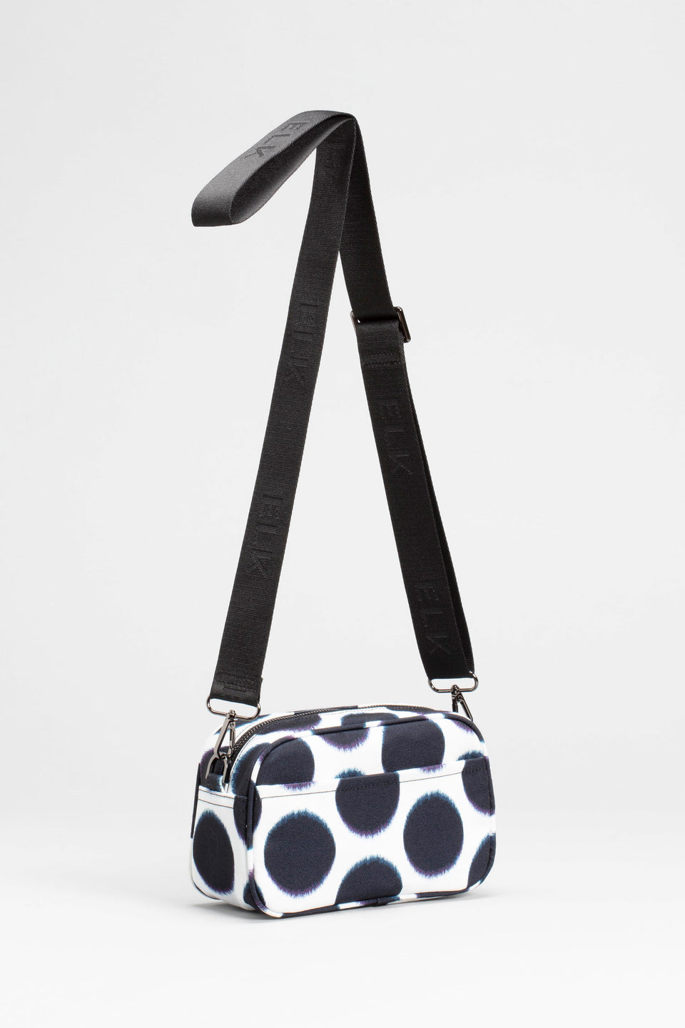 Kassel Print Recycled Mini Crossbody Bag Back  | SOFT SPOT PRINT