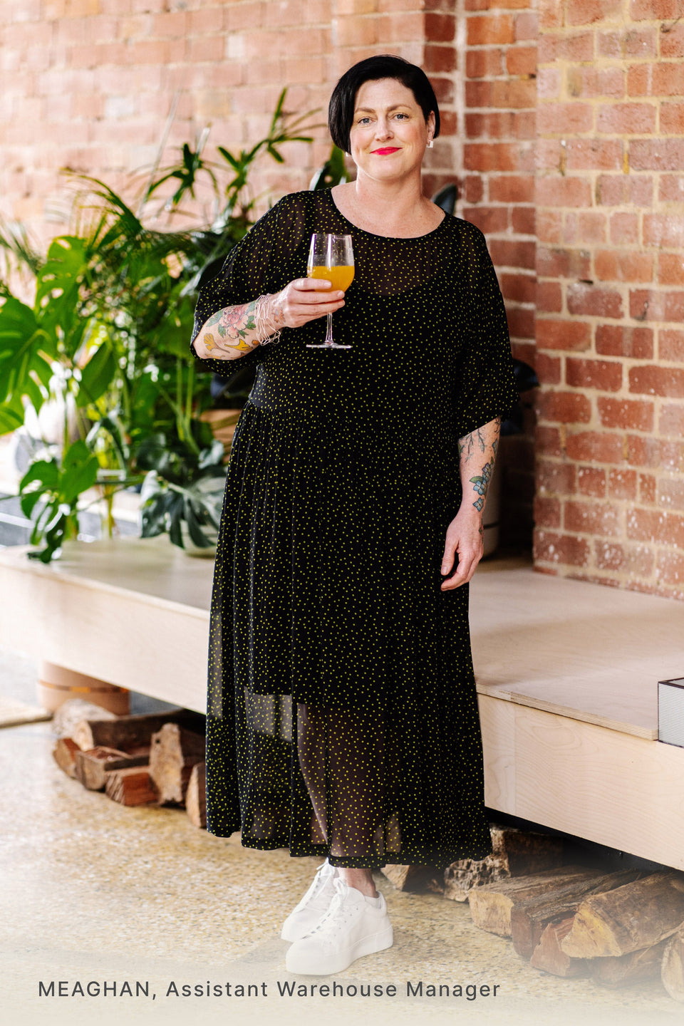 Ravnen  Print Sheer Dress and Slip Meaghan | TWILIGHT LIME SPOT MIKRO PRINT