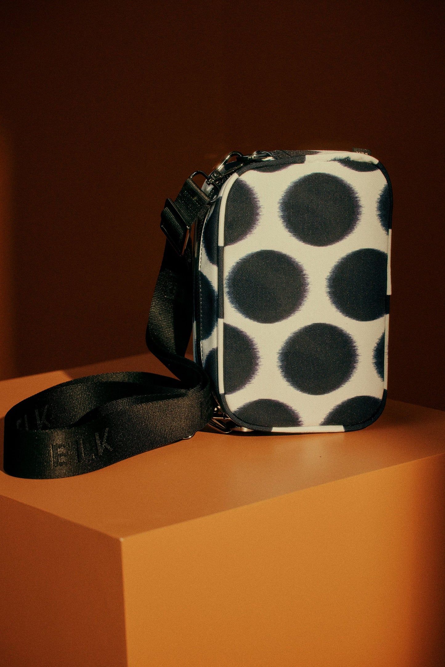 Kassel Print Recycled Mini Crossbody Bag Back Campaign | SOFT SPOT PRINT